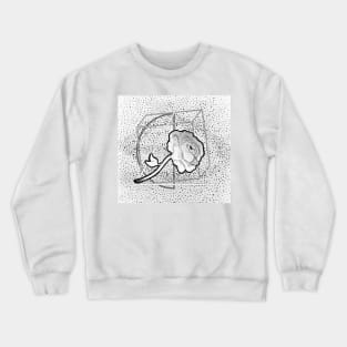 Geometric Galactic Rose (All White Galaxy) Crewneck Sweatshirt